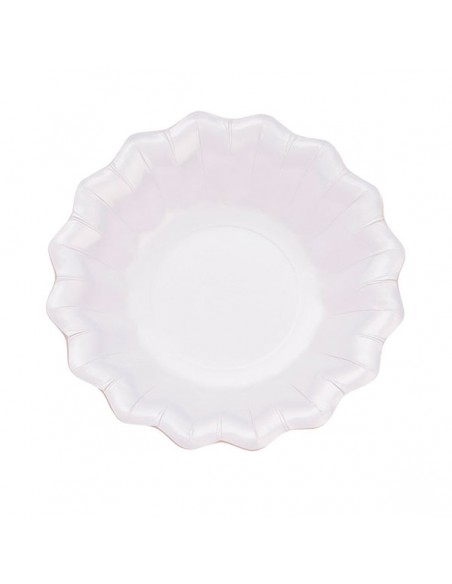 PIATTO FONDO NEW SHAPE 8PZ 24CM PERLA