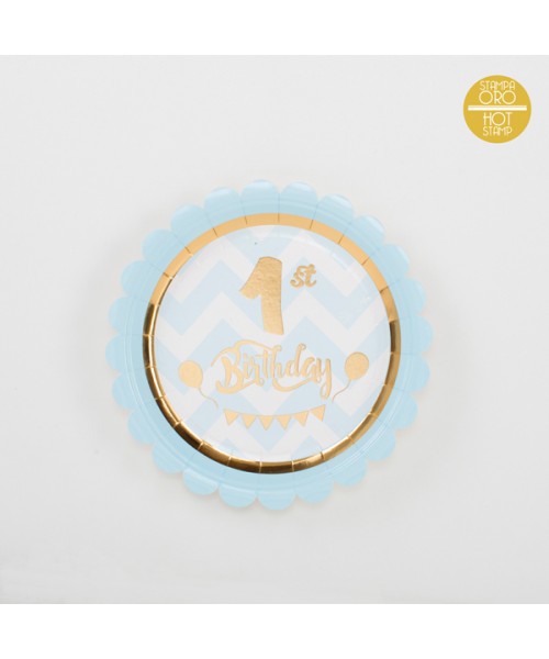 PIATTO BABY CHIC AZZURRO 1° COMPL. 18CM