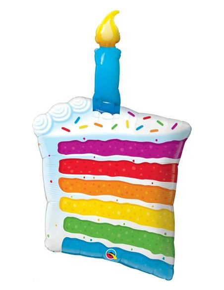 S/SHAPE RAINBOW CAKE & CANDLE 42"