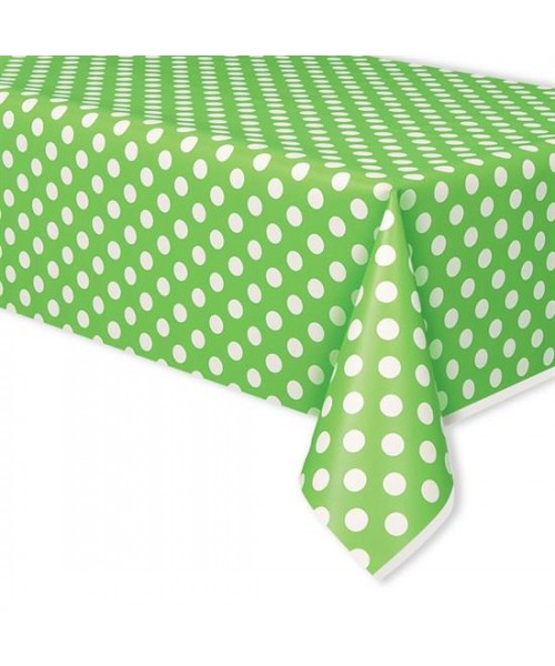 TOVAGLIA PLASTICA VERDE POIS 137X274CM