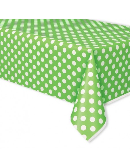 TOVAGLIA PLASTICA VERDE POIS 137X274CM