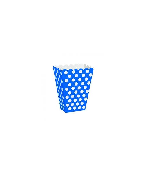 8 BOX CONTENITORI IN CARTONCINO BLU POIS