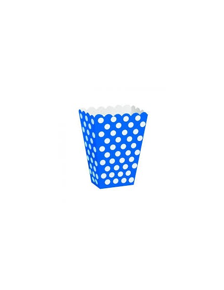 8 BOX CONTENITORI IN CARTONCINO BLU POIS