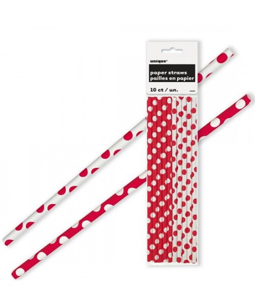 10 CANNUCCE CARTA POIS ROSSO
