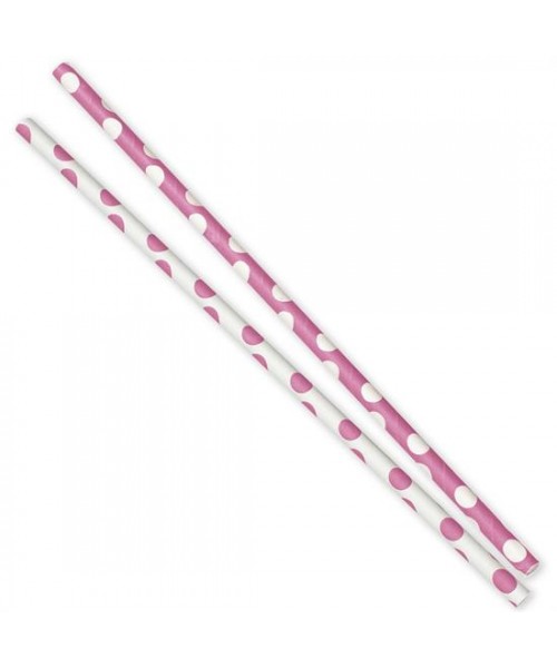 10 CANNUCCE CARTA ROSA POIS