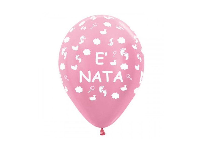 PALLONE E' NATA ROSA PERL. 12" 100PZ