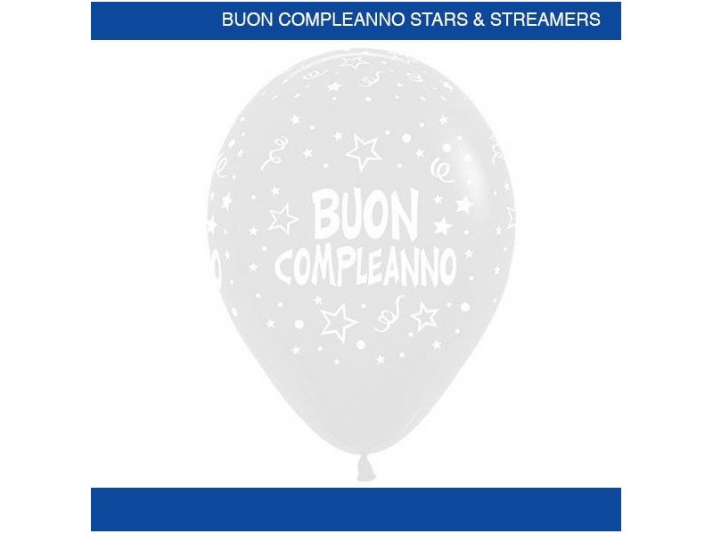 Palloncino Lattice Buon compleanno 5 pz