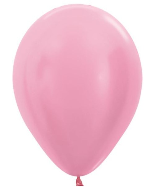 PALLONCINO LATTICE ROSA PERL. 5" 100PZ