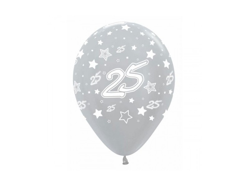 PALLONE LATTICE 12" 25° ANNIV. SILVER PERL. PZ100