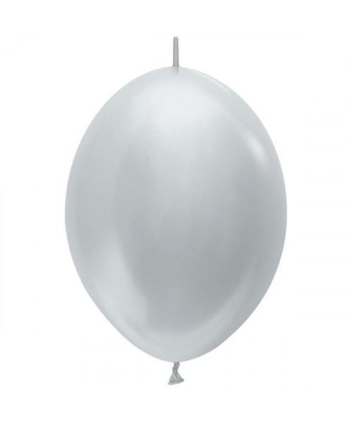 PALLONE LATTICE ARGENTO PERL. LINK 12" PZ. 25
