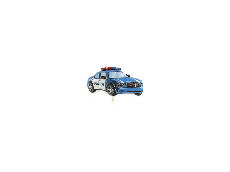 S/SHAPE POLICE CAR BLU CM90/36"
