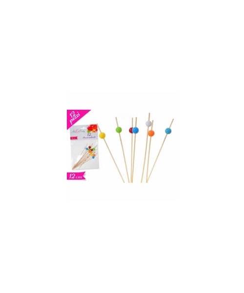 SET 12 STUZZICADENTI 12 CM C/PALLE