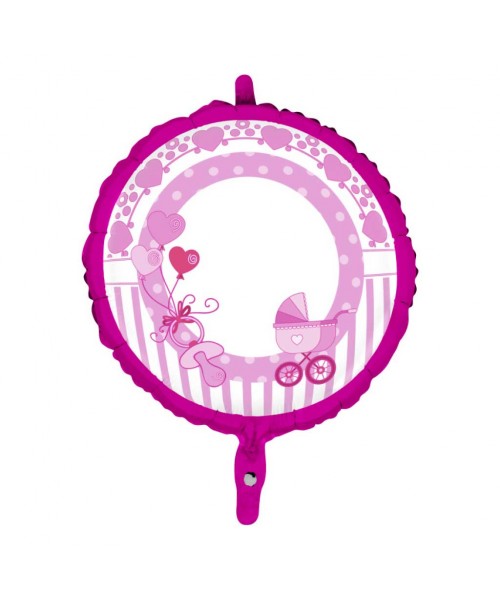 PALLONE MYLAR CM.45 LITTLE BABY ROSA