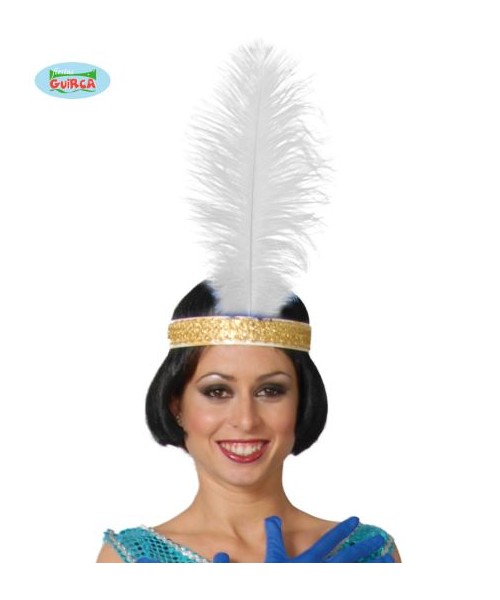 PLUMA AVESTRUZ BLANCA GRANDE 40CM 2