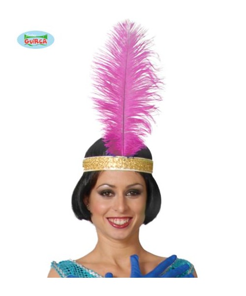 PLUMA AVESTRUZ ROSA GRANDE 40CM 2