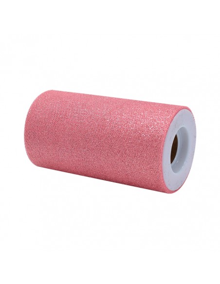 ROTOLO TULLE CM.12,5X25MT ROSA GOLD GLITTER ROTOLO TULLE CM.12,5X25MT ROSA GOLD GLITTER