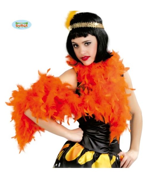 BOA CON PIUME ARANCIONI 1,80 MTS. 40GR.