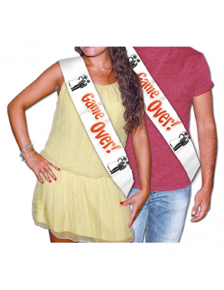 FASCIA PREMIO METALLIZZATA GAME OVER CM.168X10