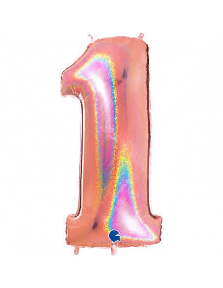 PALLONE N.1 GLITTER ROSE GOLD 102CM PALLONE N.1 GLITTER ROSE GOLD 102CM