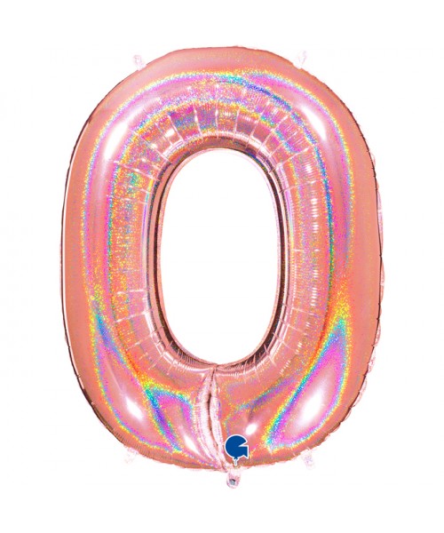 PALLONE N. 0 GLITTER ROSE GOLD 102CM