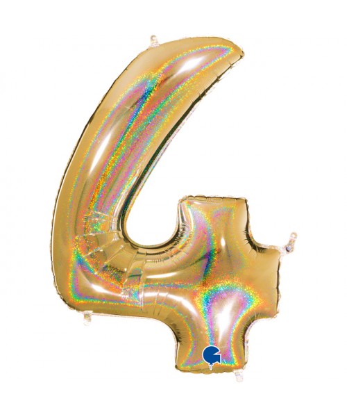 PALLONE N.4 GLITTER GOLD 102CM