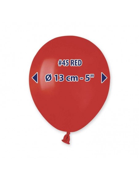 PALLONI LATTECE 5" PZ.100 ROSSO PALLONI LATTECE 5" PZ.100 ROSSO