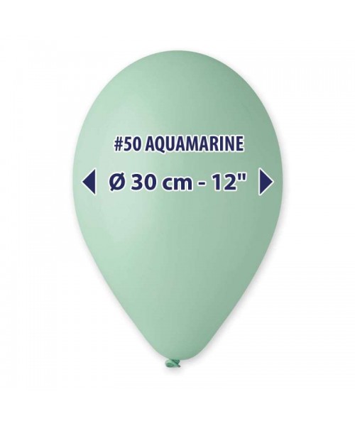 PALLONI LATTECE 12" PZ.100 ACQUAMARINA