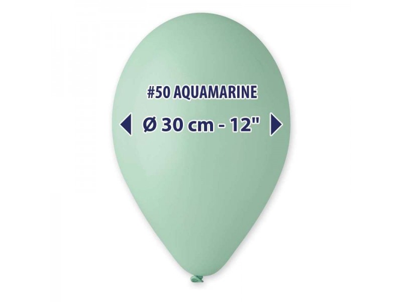 PALLONI LATTECE 12" PZ.100 ACQUAMARINA