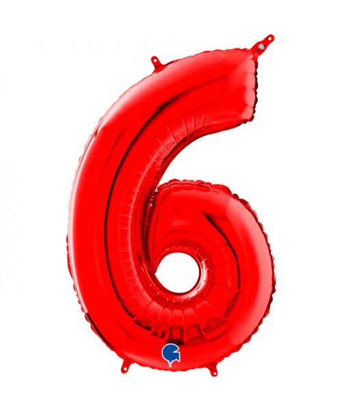 PALLONE MYLAR MEGA N.6/9 ROSSO