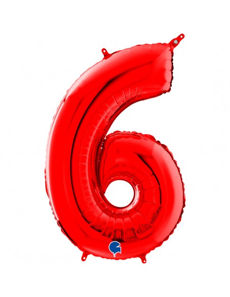 PALLONE MYLAR MEGA N.6/9 ROSSO