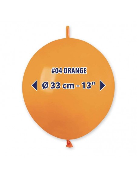 PALLONI LATTICE 13" LINK PAST.ARANCIO 100PZ