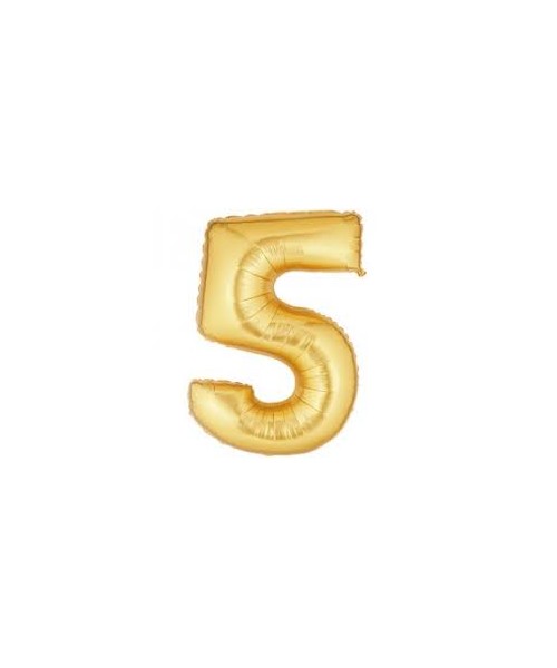 NUMERO 5 MYLAR MINI ORO 18CM