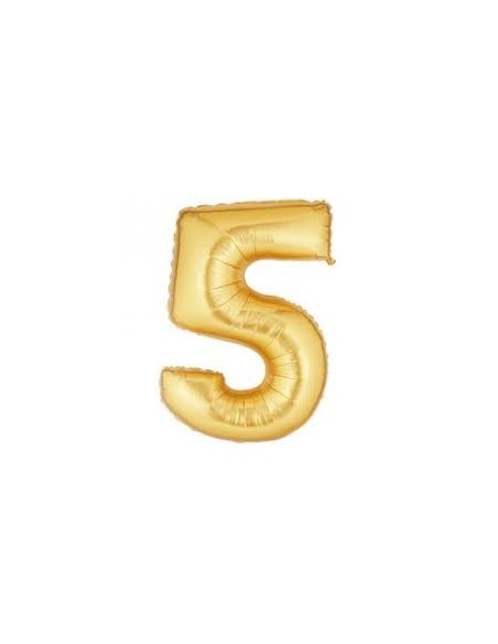 NUMERO 5 MYLAR MINI ORO 18CM