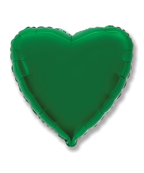 PALLONE MYLAR HEART 18" VERDE 45CM
