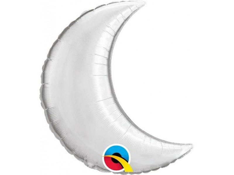 CRESCENT MOON 9" METALLIC SILVER 1PZ