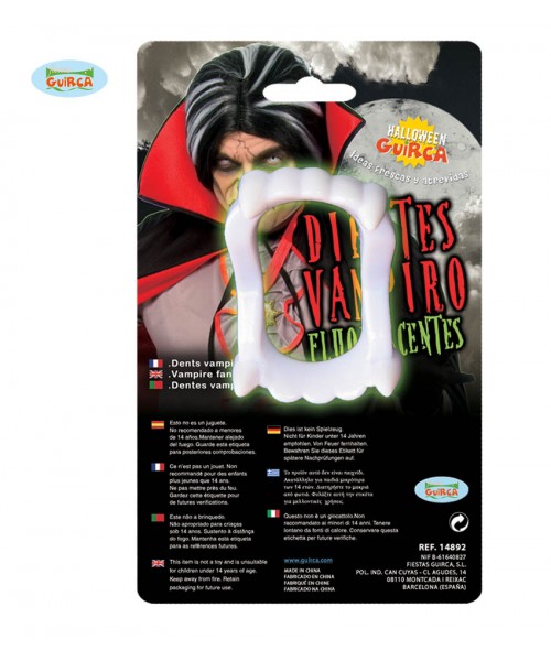 DIENTES VAMPIRO FLUORESCENTE 2