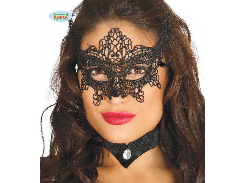 MASCHERA RICAMATA NERA