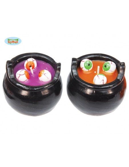 CANDELA CALDERONE CON OCCHI 8 CM.