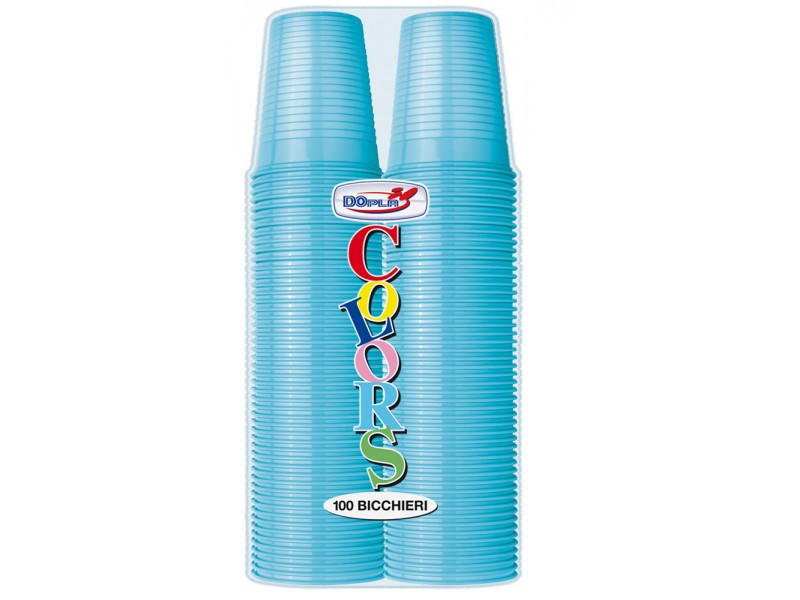 BICCHIERI 200CC TURCHESE 100PZ