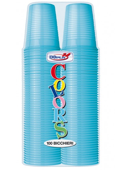 BICCHIERI 200CC TURCHESE 100PZ