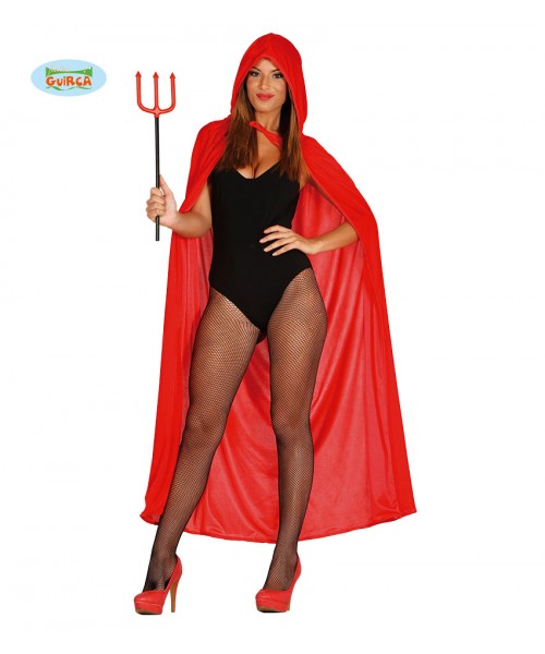 CAPA ROJA TERCIOPELO CON CAPUCHA 130 CMS. 2