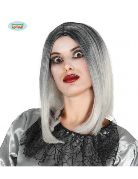 PARRUCCA CASCHETTO LUNGO NERO-BIANCO