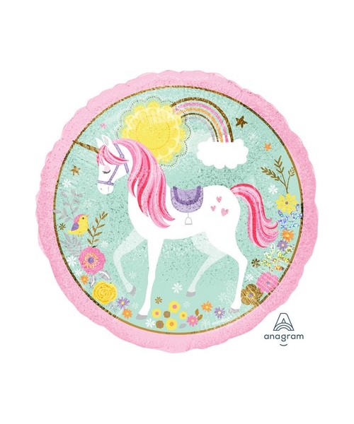 PALLONE MYLAR 18" MAGICAL UNICORN