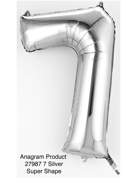 MINISHAPE NUMBERO 7 SILVER CM 40 1PZ