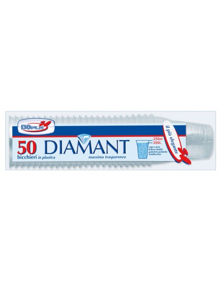 BICCHIERI DIAMANT 250CC (200L) 50PZ TRASP.