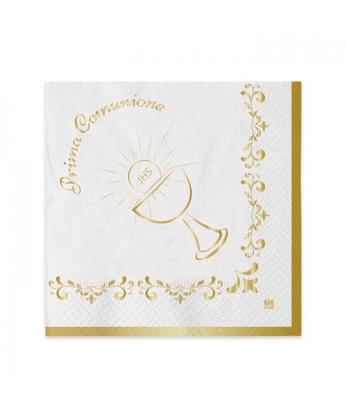 TOVAGLIOLI PRIMA COMUNIONE GOLD CM.33X33 PZ.20 2