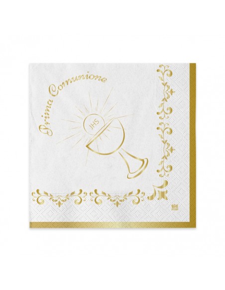 TOVAGLIOLI PRIMA COMUNIONE GOLD CM.33X33 PZ.20