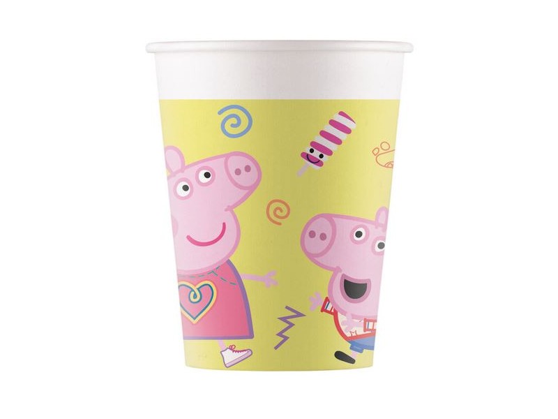 Bicchiere carta 200 ml Peppa Pig Messy 8 pz