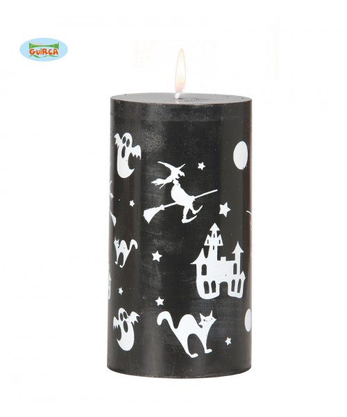 CANDELA HALLOWEEN NERA GRANDE, 13X7 CM