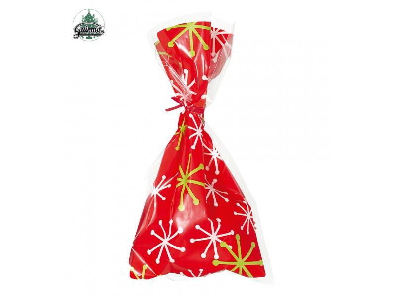 SET 15 SACCHETTI DI NATALE IN PVC 15X23CM